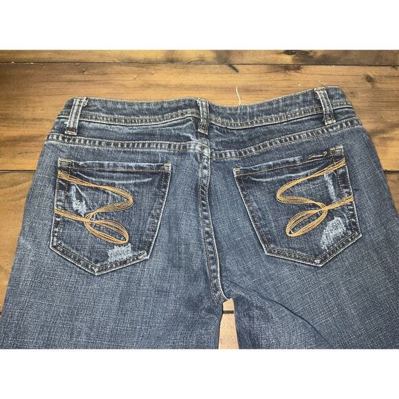 Seven 7 Jeans Embroidered Premium Denim Size 30 Flare - Picture 6 of 9
